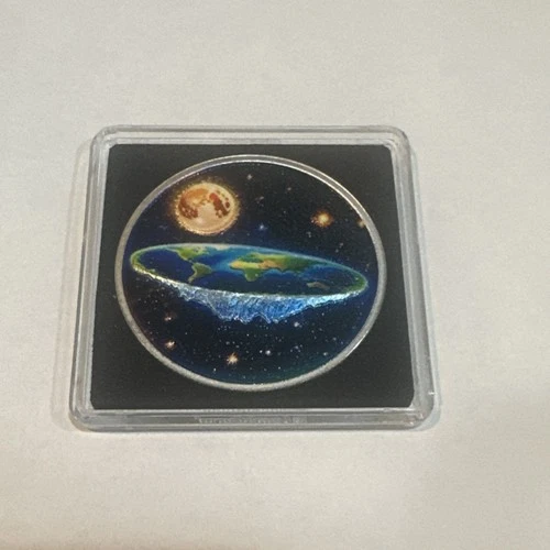 Conspiracy Theories Flat Earth 1 oz .999 Silver Round 2024 Collectible