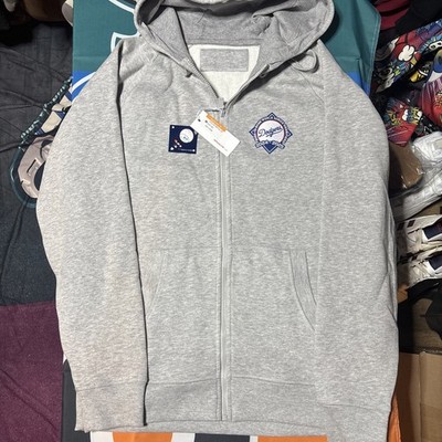 NWT Men s Medium Los Angeles Dodgers Antigua Gray Full Zip 2024-2025 Hoodie