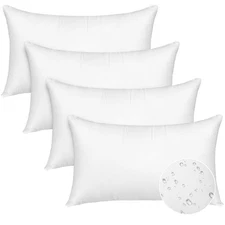 Pack of 4 12x20 Outdoor Pillow Inserts, Water Resistant Throw Pillow Inserts,...