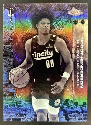 2025-26 Topps Chrome x Cactus Jack Scoot Henderson Blue Refractor #/150