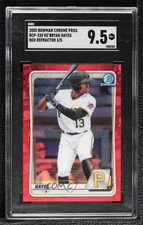 2020 Bowman Chrome Prospects Red Refractor 3/5 Ke'Bryan Hayes SGC 9.5 Mint+ 09rp