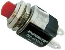 SS-032Q/RD Red Push Button with N.O. Switch Momentary SPST Pushbutton Fits 1/...