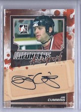 2011-12 ITG ENFORCERS SERIES JIM CUMMINS AUTOGRAPH AUTO A-JC IN THE GAME