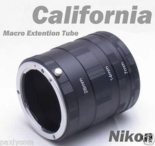 Nikon Macro Extension Tube Set Ring DSLR D2 D3 D3x D7000 D7100 D7200 D7500 D5500