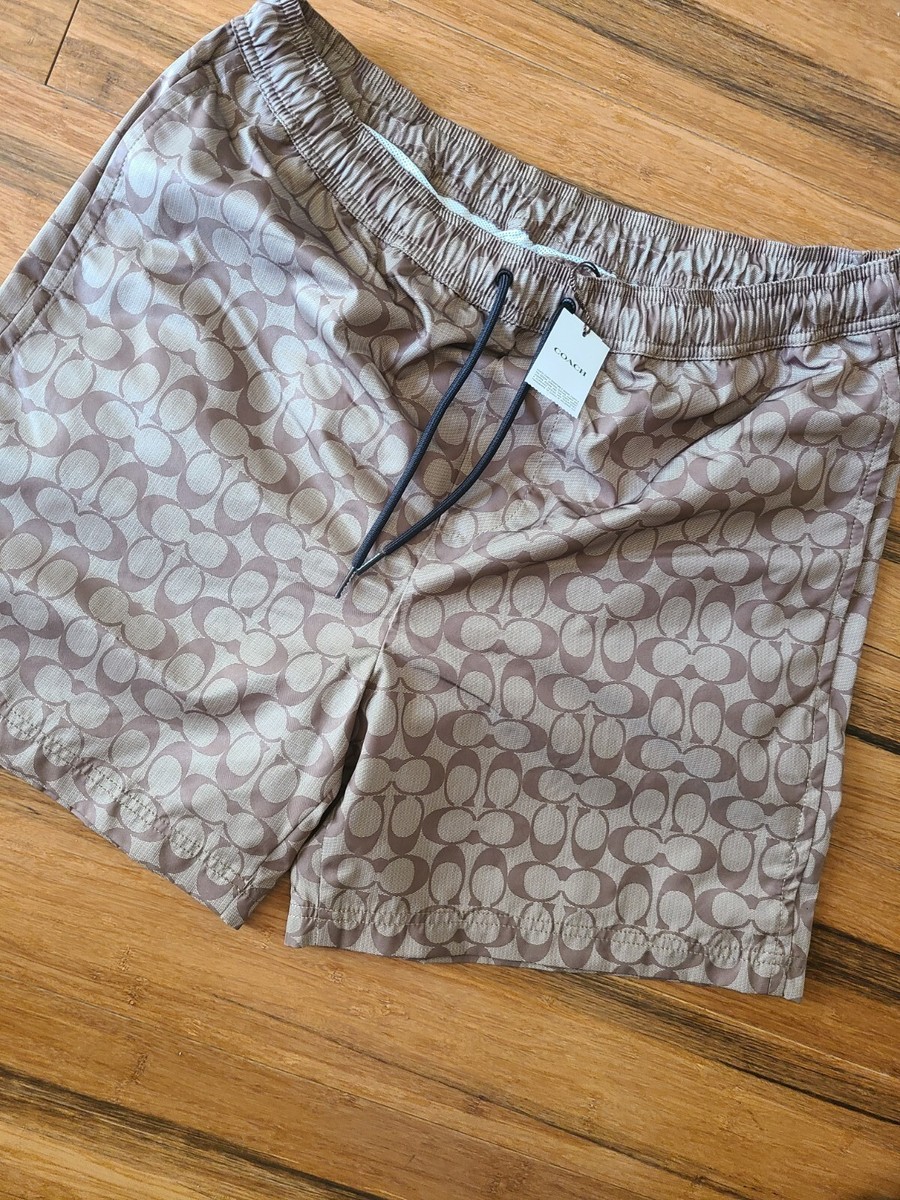 New Coach Men's Signature Swim Logo Trunks Size 2XL