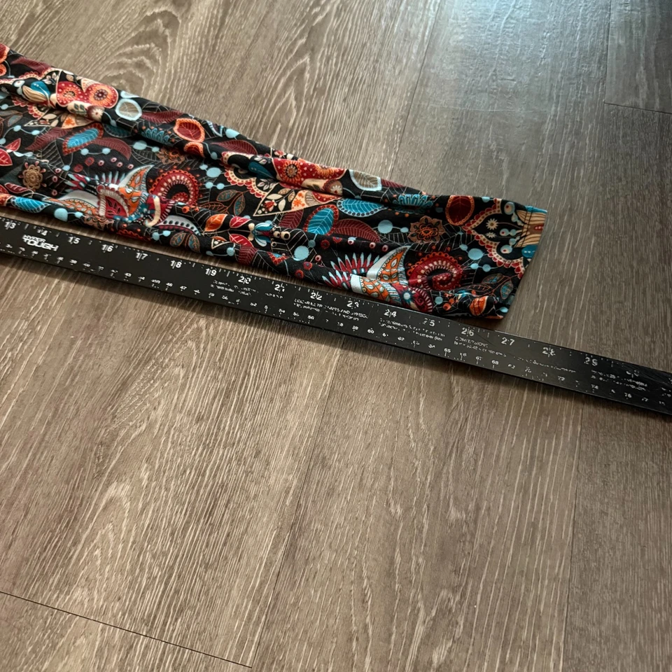 Leggings femininas elásticas multicoloridas hippie gyspy tamanho único - Imagem 4 de 4