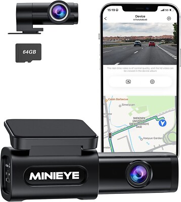 4K Dash Cam Front and Rear with ADAS Alert 170° Wide Angle with Built-in GPS US