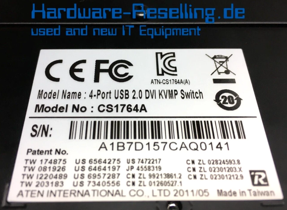 Aten CubiQ 4-Port USB 2.0 DVI KVMP Switch CS1764A - Bild 3 von 4