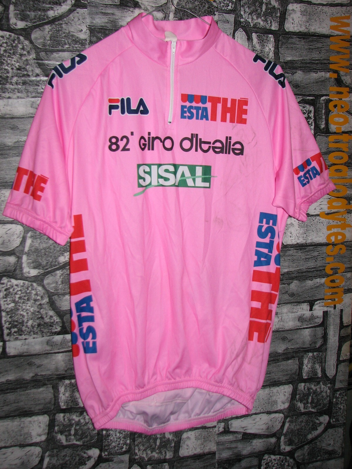 Vintage Cycling jersey shirt '90s pink podium by Fila maglia bici ciclismo