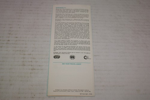 TWA European Villa Vacations 1976 Fold Out Travel Information Htf Out Of Print - Picture 3 of 3