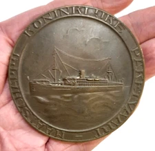 1945 Koninklijke Paketvaart-Maatschappij  KPM BRONZE MEDAL Dutch Shipping Line