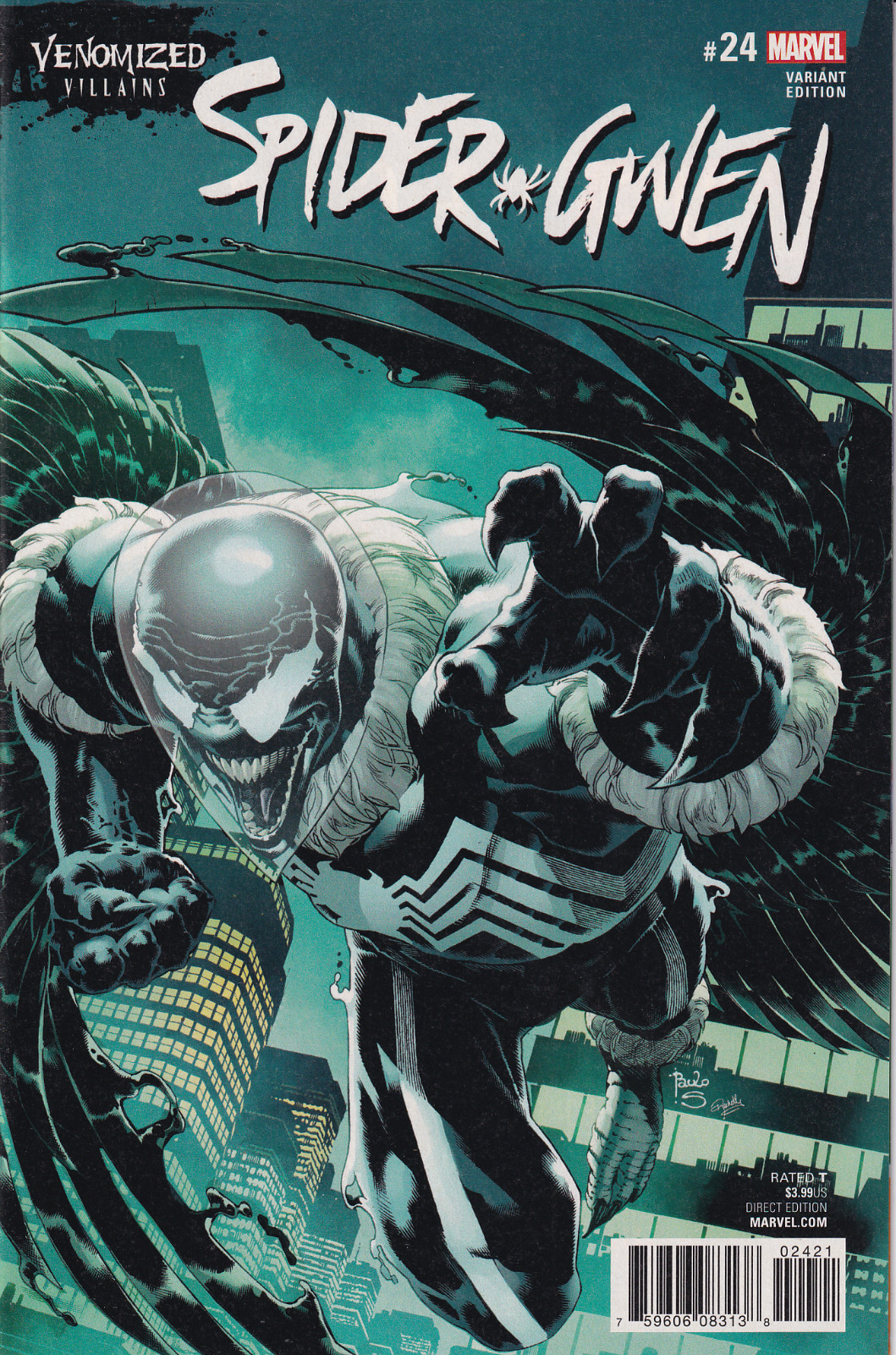 Spider-Gwen #24 Paulo Siqueira Venomized 2017 1st App Gwen Stacy as Gwenom