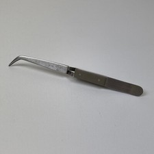 Erem 30SA Curved Bent Pointed Tip Non Magnetic Reverse Action Tweezer, Stainless