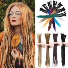 Handmade Dreadlocks Punk Braiding Hair Crochet Extensions Soft As Real Human US