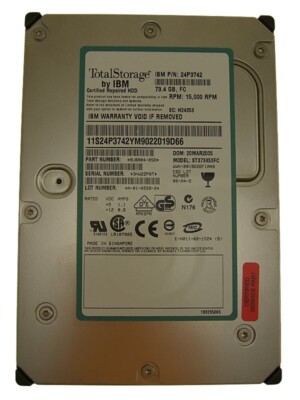 IBM TotalStorage P/N 24P3742 FRU 17P9202 ST373453FC 73GB