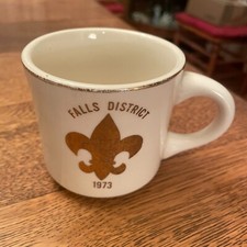 Vintage Boy Scouts of American Falls District 1973 Coffee Cup Mug Made in USA