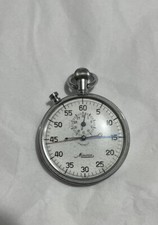 Cronometro vintage MINERVA QUADRANTE BIANCO ACCIAIO INOX