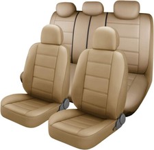 Leather Car Seat Covers Full Set 5-seats Front Rear Protector Cushion For Toyota
