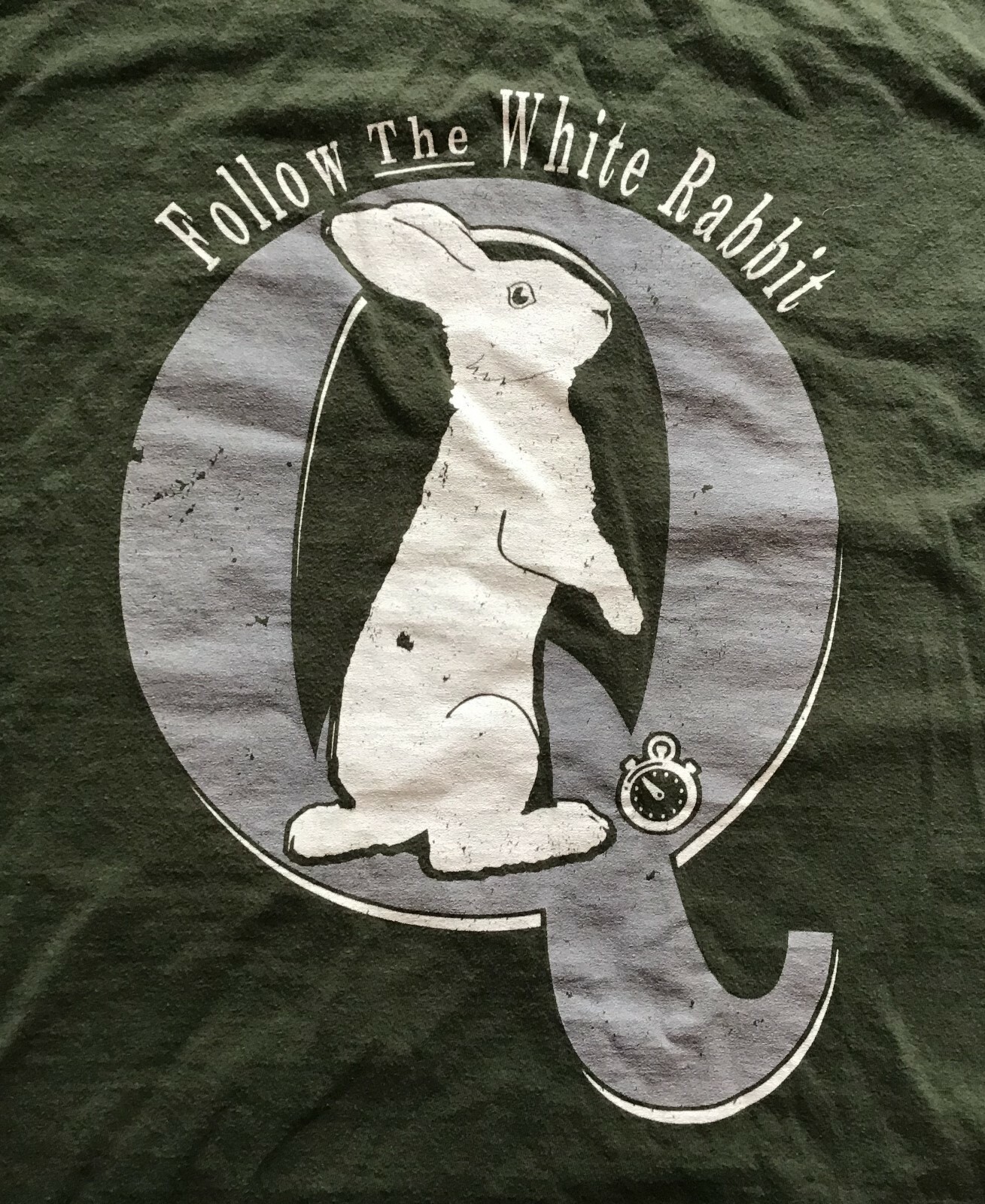 Follow The White Rabbit Q T-Shirt, Green, Size XL Follow The White Rabbit Q T-Shirt, Green, Size XL