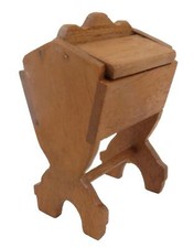 Dolls House Vintage Sewing Box on Legs Wooden Storage Chest Table 1:12 Furniture