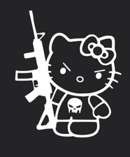 Die Cut Decal Vinyl Truck Car Sticker - Hello Kitty Laptop Window Pink Cup Car