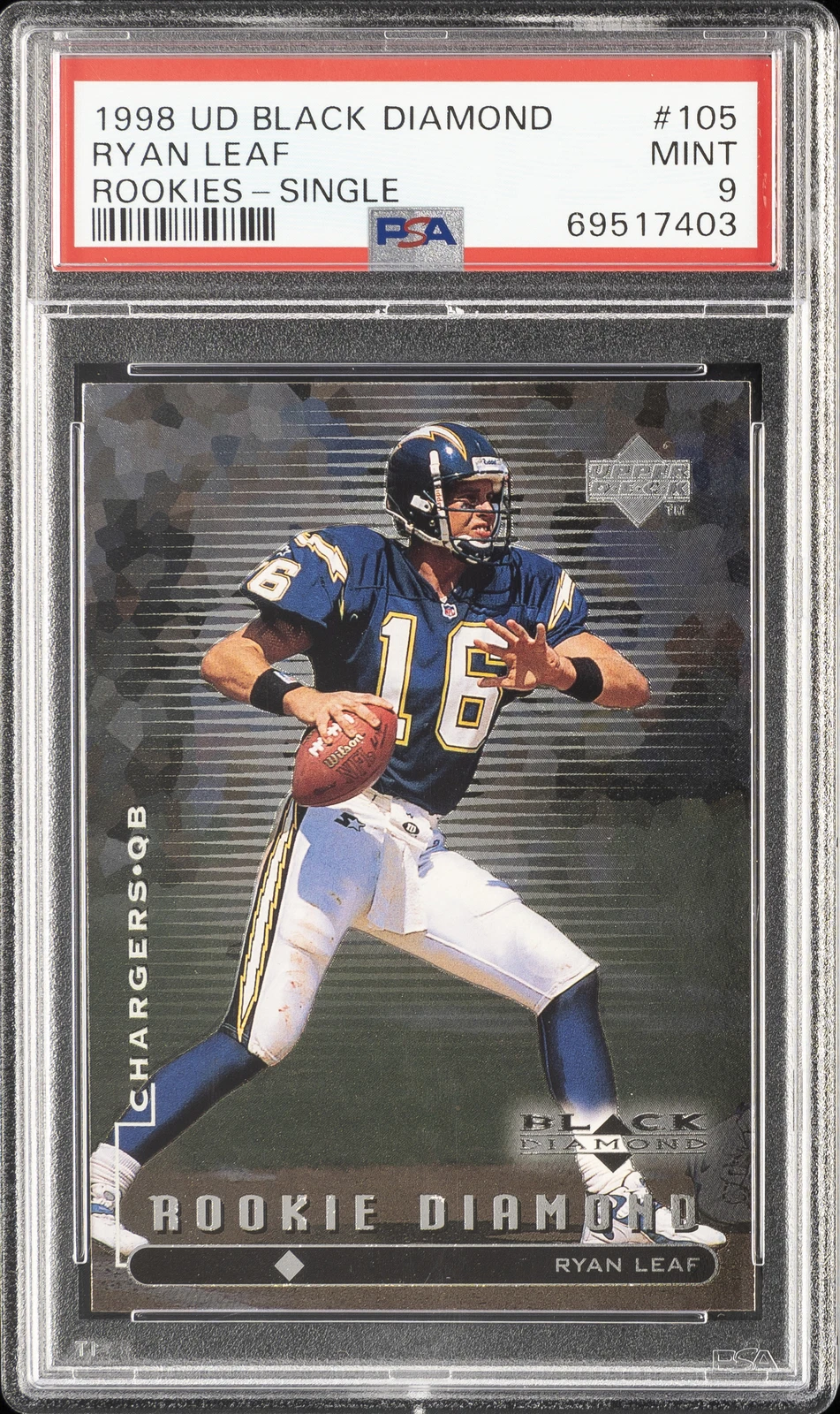 Ryan Leaf Upper Deck Black Diamond Rookies #105 Rookies-Single