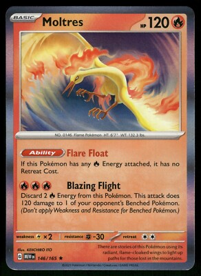Moltres Holo NM 146/165 Scarlet & Violet 151 Pokemon Card | eBay