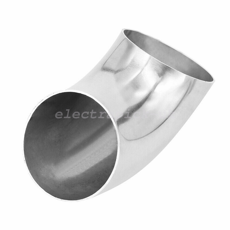 Universal 2/51mm 304 Stainless Steel 90 Degree Bend Elbow Exhaust Pipe