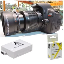 58mm Wide Angle Macro Lens +  BATTERY LP-E8 For Canon Eos Rebel  T3i T4I T5 T5I