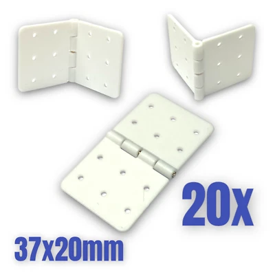 20x Nylon Scharnier 37x20 mm RC Flugzeug Segel Airplane Ruder Aileron Querruder - Bild 1 von 4