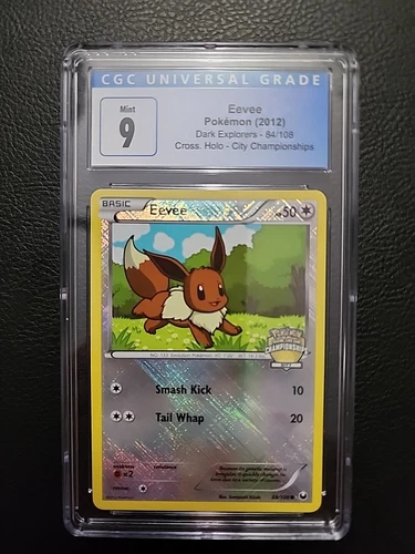 Eevee Cross Holo from Dark Explorers City Championship #84 in a CGC 9 !! #84