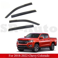 Window Visor Vent Shades Sun Rain Guard For 2018-2022 Chevy Colorado 4pcs