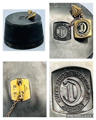 DR. ALBERT B. CONSENTINO SCHOOL HAVERHILL, M.A. Steel Hub Die & 10k GF Tie Pin