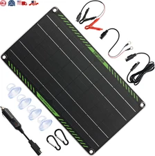 10W Solar Battery Maintainer Waterproof Car RV Boat Charger 12V Tender Trickle