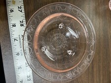 Mosser glass Jennifer pink miniatures Large Footed Serving Bowl