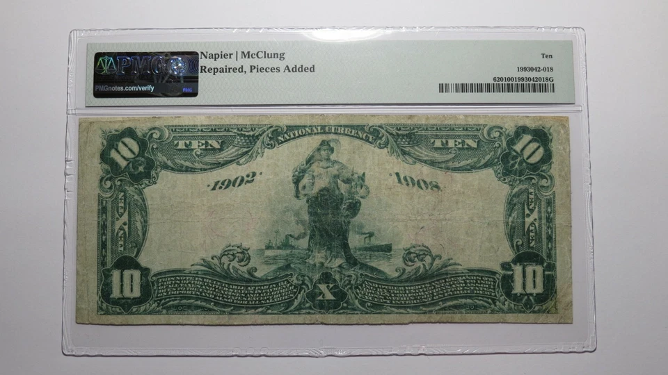 $10 1902 Redding California CA National Currency Bank Note Bill #10100 VG10 PMG - Image 4 of 4