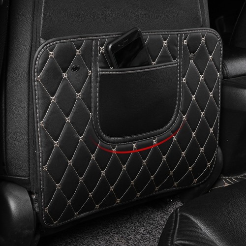 Car Seat Back PU Leather Rear Seat Protector Kick Protection Mat Cover - Picture 2 of 12