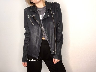 iro navy leather jacket