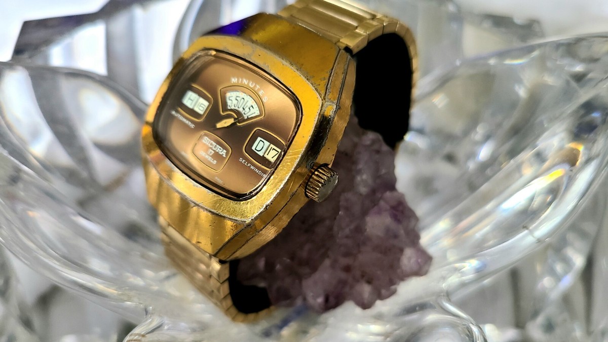 Vintage SICURA (BREITLING ) Jump Hour Automatic Men's WatchSwiss