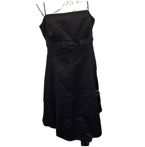 Davids Bridal Black Satin Short Bridesmaid Dress-SATIN Women's [SIZE 8] |  eBay