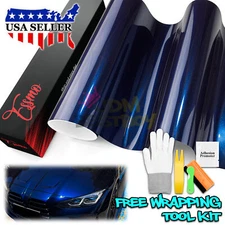 ESSMO PET Super Gloss Metallic Tanzanite Blue Car Vinyl Wrap Decal Like Paint