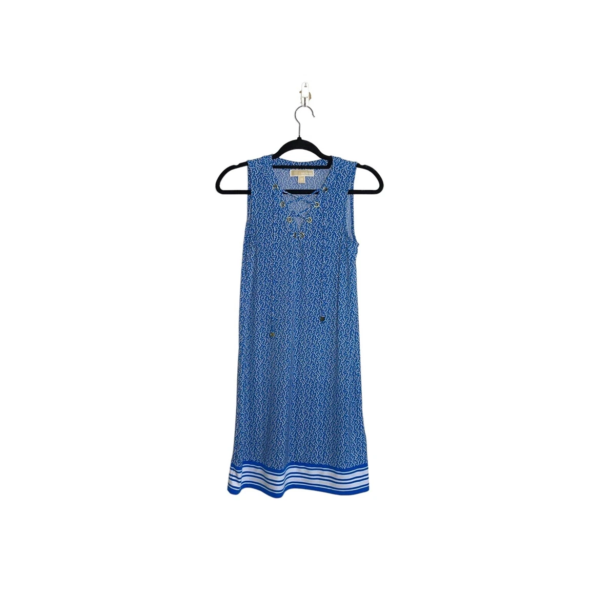 Michael kors blue lace cheap dress