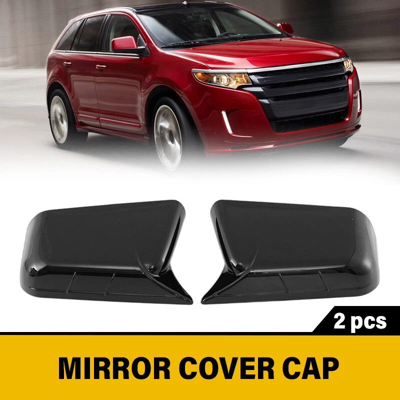 Glossy Black OX Horn Style Rearview Side Mirror Cover Cap For Ford Edge 2007-14