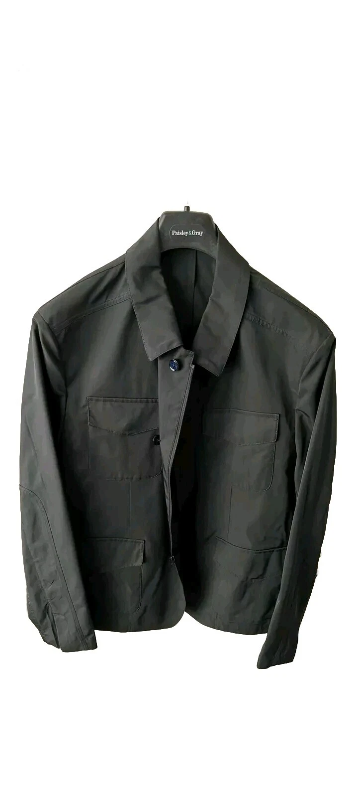 Men's Black P&G Zip Front Waterproof Jacket/ Raincoat Sz M Slim Fit NWT