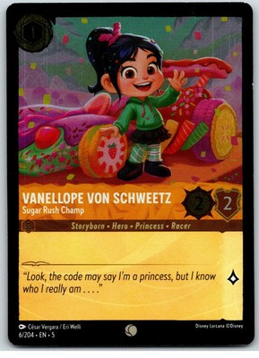 #6 Vanellope von Schweetz - Sugar Rush Champ COLD FOIL Lorcana Shimmering Skies