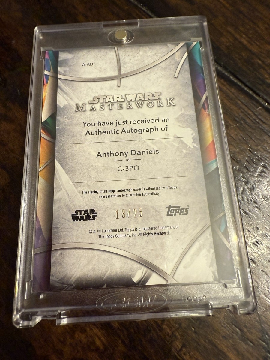 Topps Star Wars Masterwork C-3PO By Anthony Daniels Autograph Card