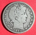 1914S US Barber SILVER Half Dollar "San Francisco" Mint! Very Good! Old US Coin