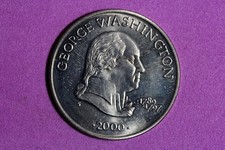 2000 Liberia George Washington 5 Dollars Copper-Nickel Coin #M26466