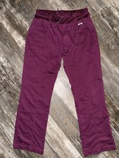 Greys Anatomy by Barco Active Womens Maroon Drawstring Scrub Pants Size Small