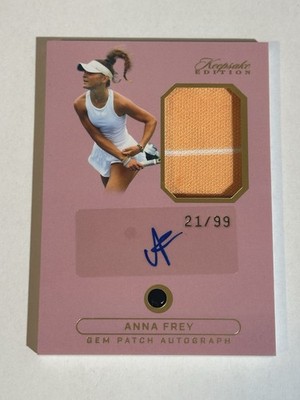 ANNA FREY TIK TOK 2024 KEEPSAKE MULTI-SPORT SIGNED AUTO GEMSTONE PATCH